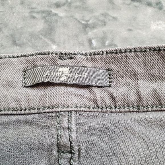 7 For All Mankind Denim Green Shorts - Picture 3 of 6